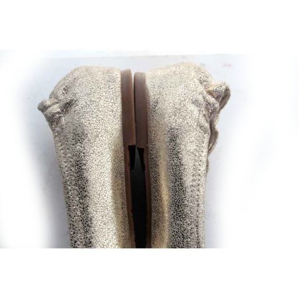 tory burch ballet flats reva shimmery gold ballet flats womens shoes sz 7 M - Picture 6 of 11